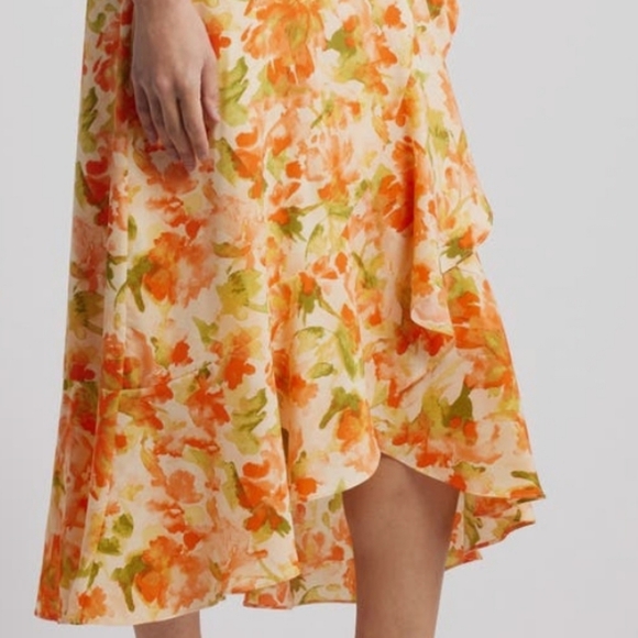 CHELSEA28 FAUX WRAP MIDI DRESS SZ SMALL - Picture 7 of 15